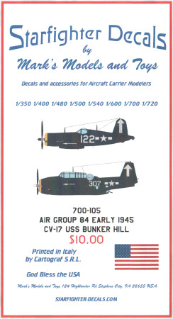 Air Group 84 USS Bunker Hill CV 17 1945