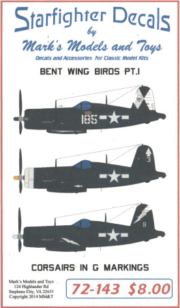 F4U Bent Wing Birds Part 1 Decals