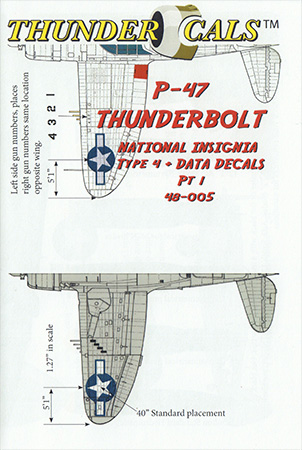 P-47 Thunderbolt National Insignia + Data