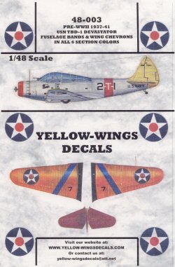 Yellow-Wings Decals