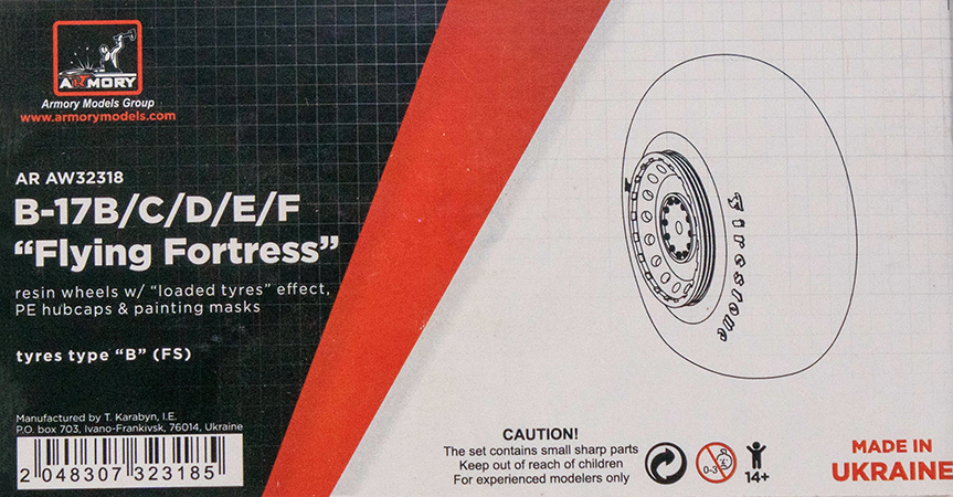 B-17B/C/D/E/F Flying Fortress Wheels Set