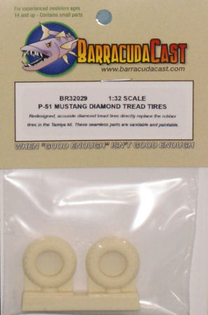 P-51 Mustang Diamond Tread Pattern Tires