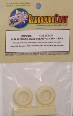 P-51 Mustang Oval Tread Pattern Tires