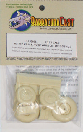 Me 262 Main and Nose Wheels - Ribbed Hub