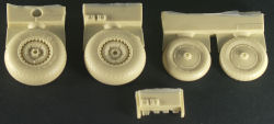 Me 262 Main and Nose Wheels - Smooth Hub