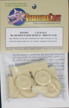 Me 262 Main and Nose Wheels - Smooth Hub