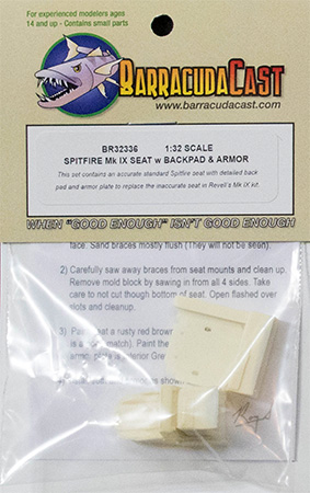 Spitfire Mk.IX Seat w/Backpad and Armor