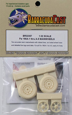 Fw 190A-1 thru 5 Ribbed Tread Main Wheels