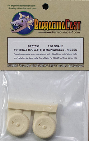Fw 190A-6 thru A-9, F, D Ribbed Tread Main Wheels