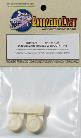 P-40B/C Main Wheels w/Smooth Tires