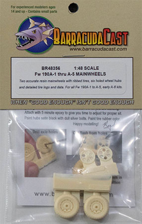 Fw 190A-1 thru 5 Ribbed Tread Main Wheels