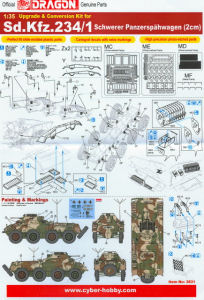 Upgrade and Conversion Kit for Sd.Kfz.234/1 Schwerer Panzerspaehwagen (2 cm)