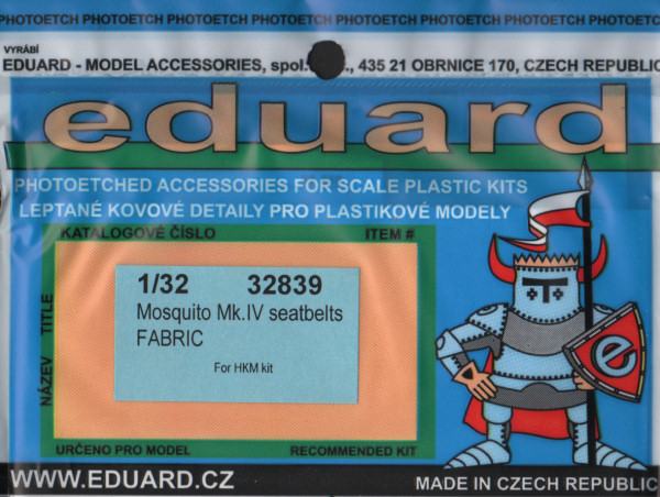 Mosquito B.IV Seatbelts Fabric Set