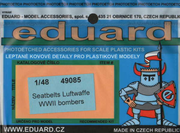 Luftwaffe WWII Bomber Seatbelts Set