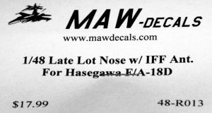 F/A-18D Late Lot Nose and IFF Antennas