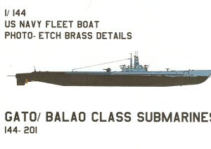 USS Fleet Boat Etch