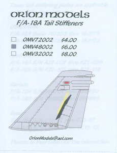 F/A-18A Tail Stiffeners