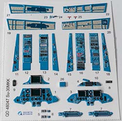 Su-30MKK Family Interior 3D Decal Set
