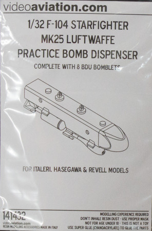 F-104 Starfighter Mk.25 Luftwaffe Practice Bomb Dispenser Set