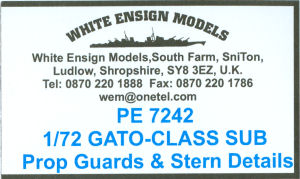 Gato-Class Sub Stern Details & Prop Guards