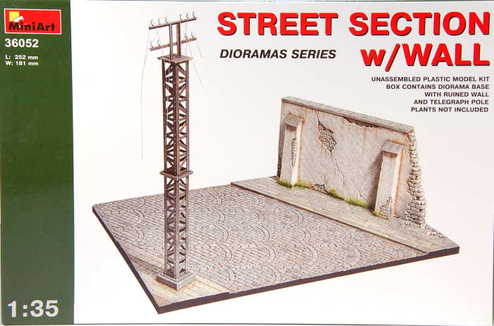 Street Section with Wall