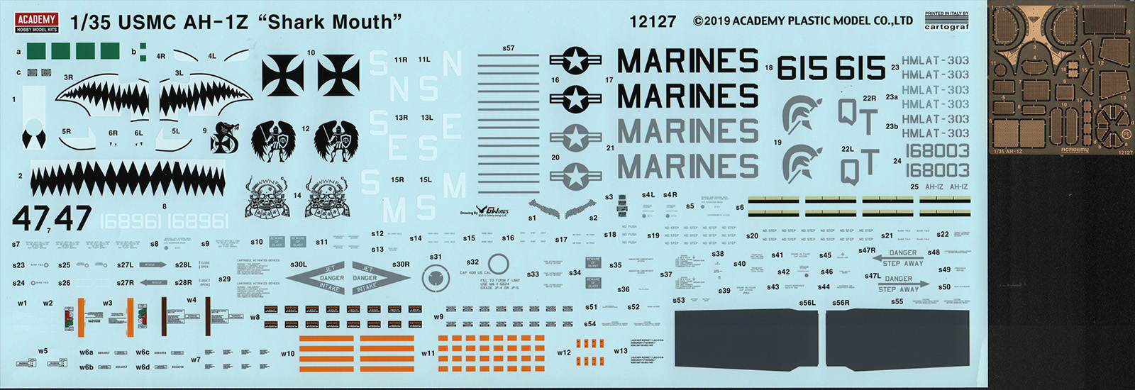 MRC/Academy 12127 1/35 AH-1Z Viper Parts Image 04