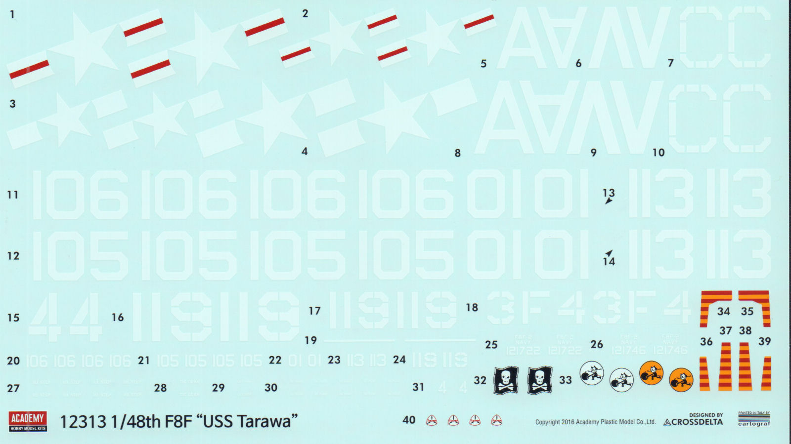Academy 12313 1/48 F8F-1/2 Bearcat Parts Image 03