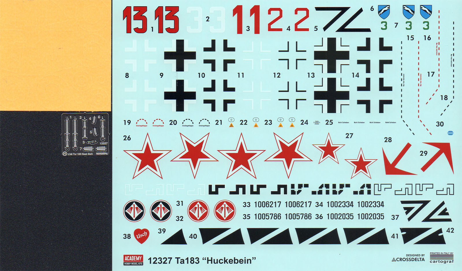 Academy 12327 1/48 Ta 183 Huckebein Parts Image 03