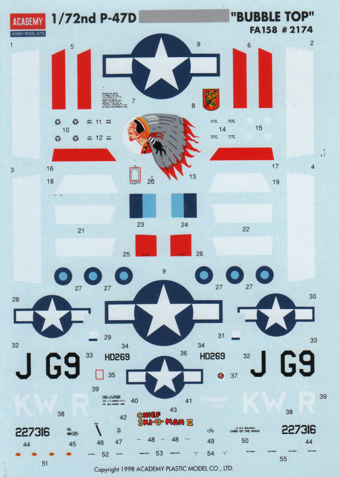 Academy 12491 1/72 P-47D Bubbletop Thunderbolt Parts Image 05