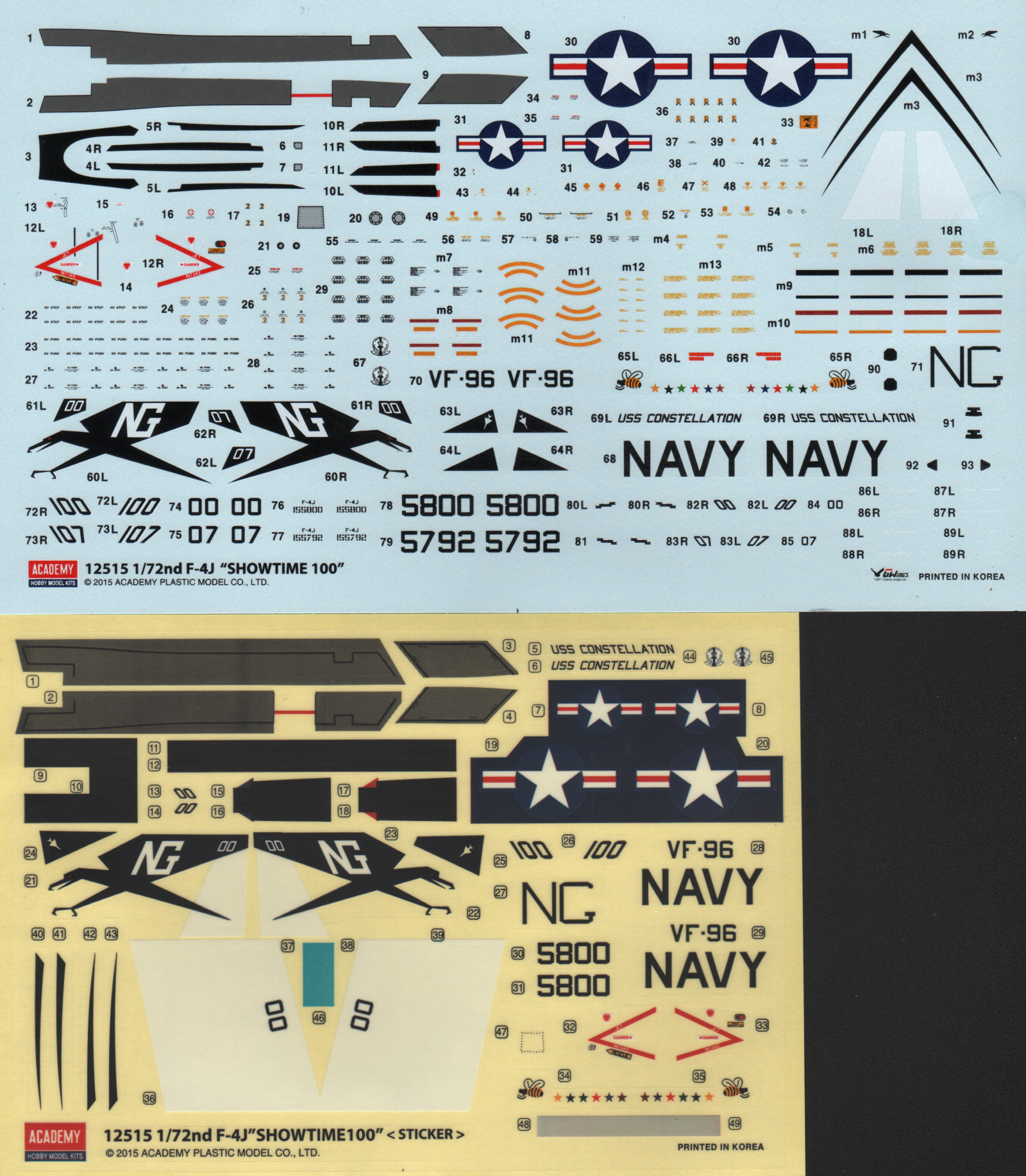 MRC/Academy 12515 1/72 F-4J Phantom II Parts Image 04