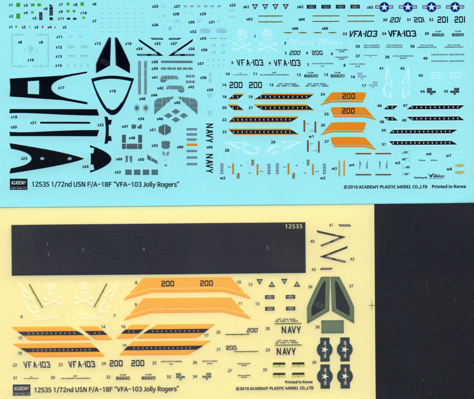 Academy 12535 1/72 F/A-18F Super Hornet VFA-103 Parts Image 04