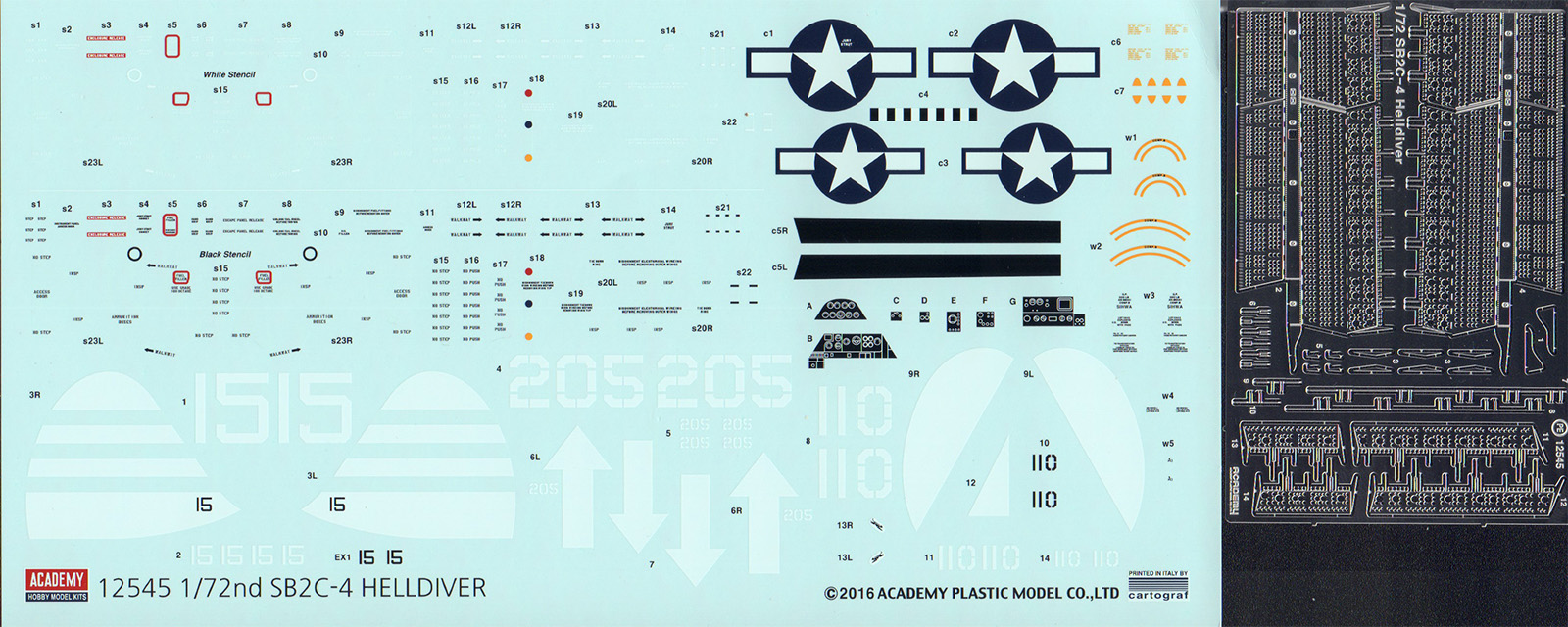 Academy 12545 1/72 SB2C-4 Helldiver 'Operation Iceberg' Parts Image 04