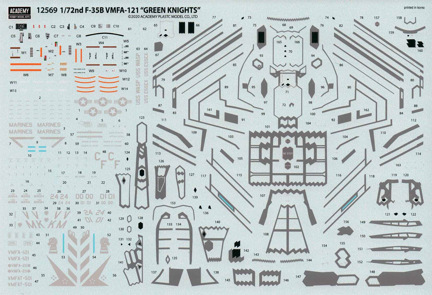 Academy 12569 1/72 F-35B Lightning II Parts Image 05