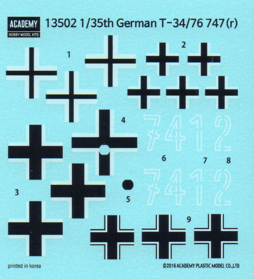 MRC/Academy 13502 1/35 T-34/76 747(r) Parts Image 04