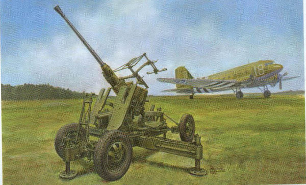 Bofors British QF 40mm Mk.III Anti-Aircraft Gun Late Type
