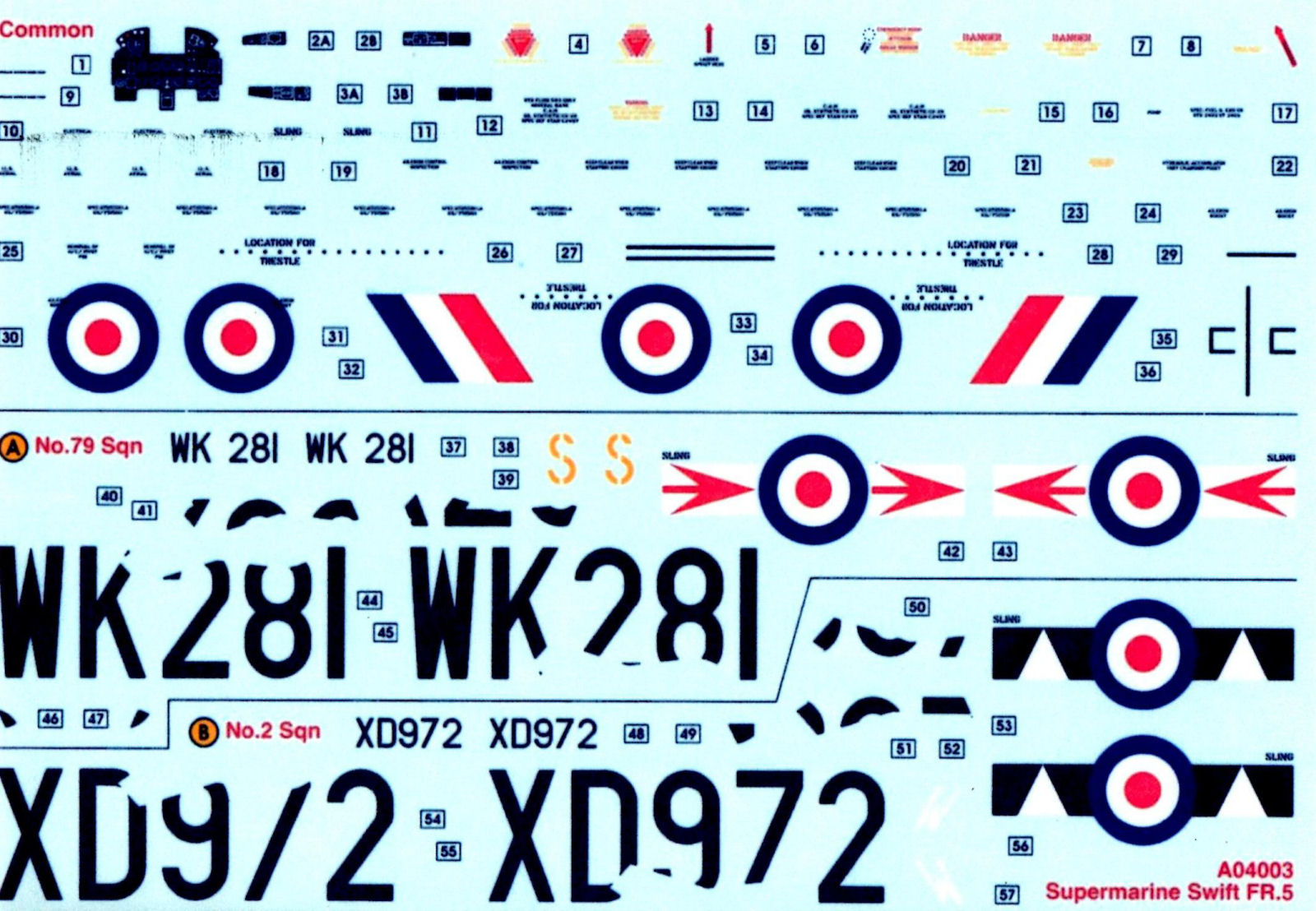 Airfix 4003 1/72 Swift FR.5 Parts Image 06