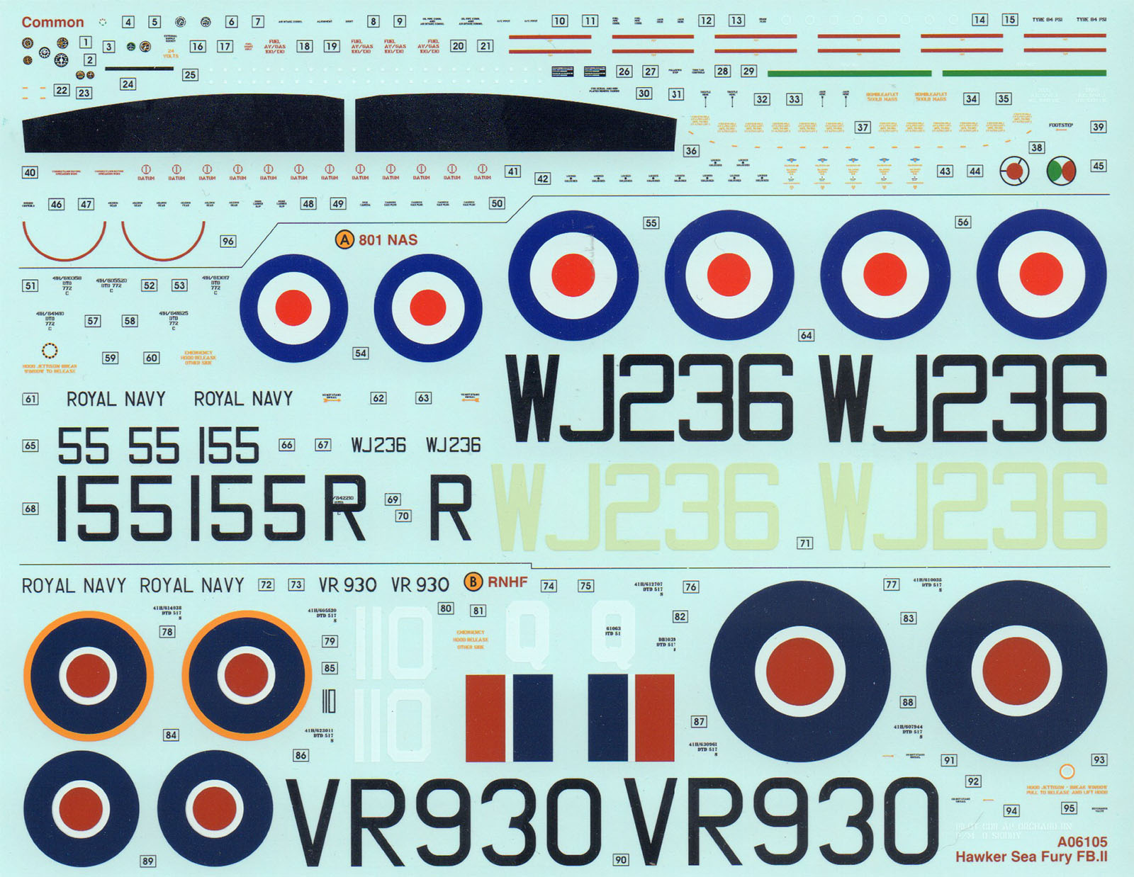 Airfix 6105 1/48 Sea Fury FB.11 Parts Image 04