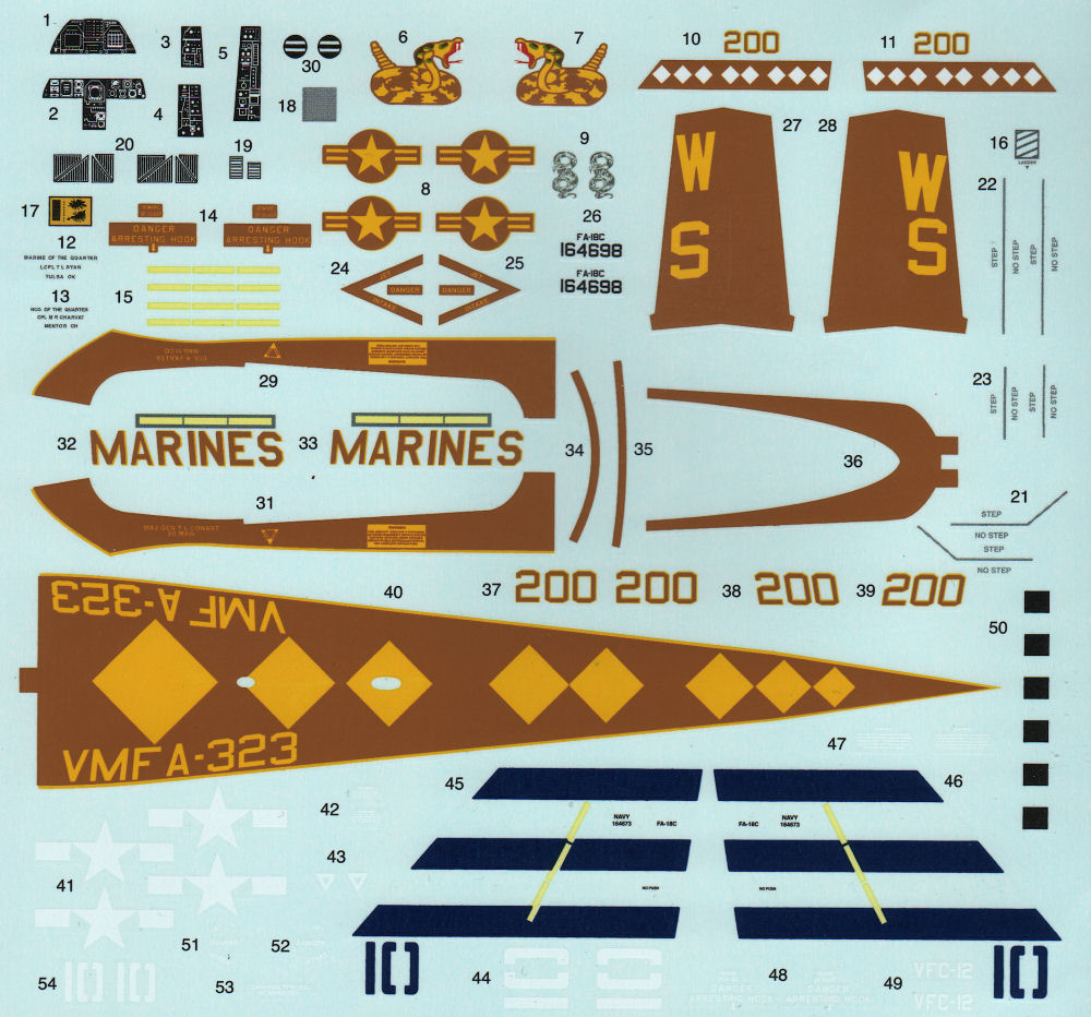 AMT 0779 1/48 F/A-18A Hornet Parts Image 03