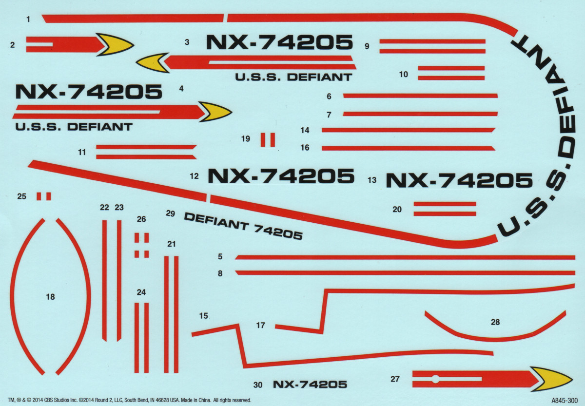 AMT 0845 1/420 USS Defiant NX-74205 Parts Image 04