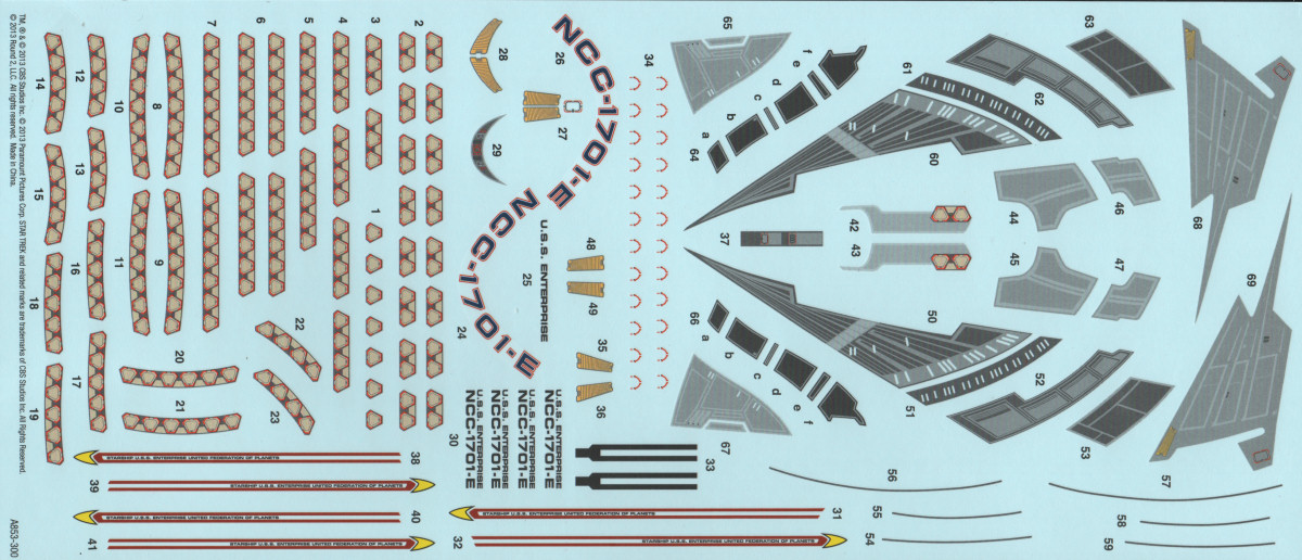AMT 0853 1/1400 USS Enterprise NCC-1701E Parts Image 06
