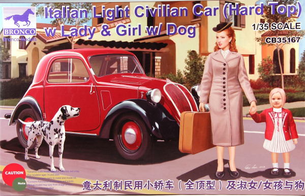 Italian Light Civilian Car (Hardtop) w/Lady & Girl w/Dog