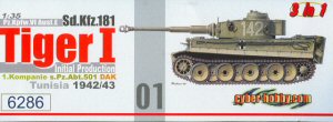 Sd.Kfz.181 Pz.Kpfw VI Ausf.E Tiger I Initial Production 1.Kompanie s.Pz.Abt.501 DAK 3-in-1