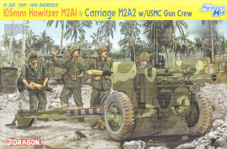 M2A1 105mm Howitzer and Carriage M2A2 w/USMC Crew