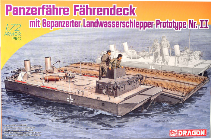 Panzerfahre Fahrendeck mit Gepanzerter Landwasserschlepper Prototype Nr. II