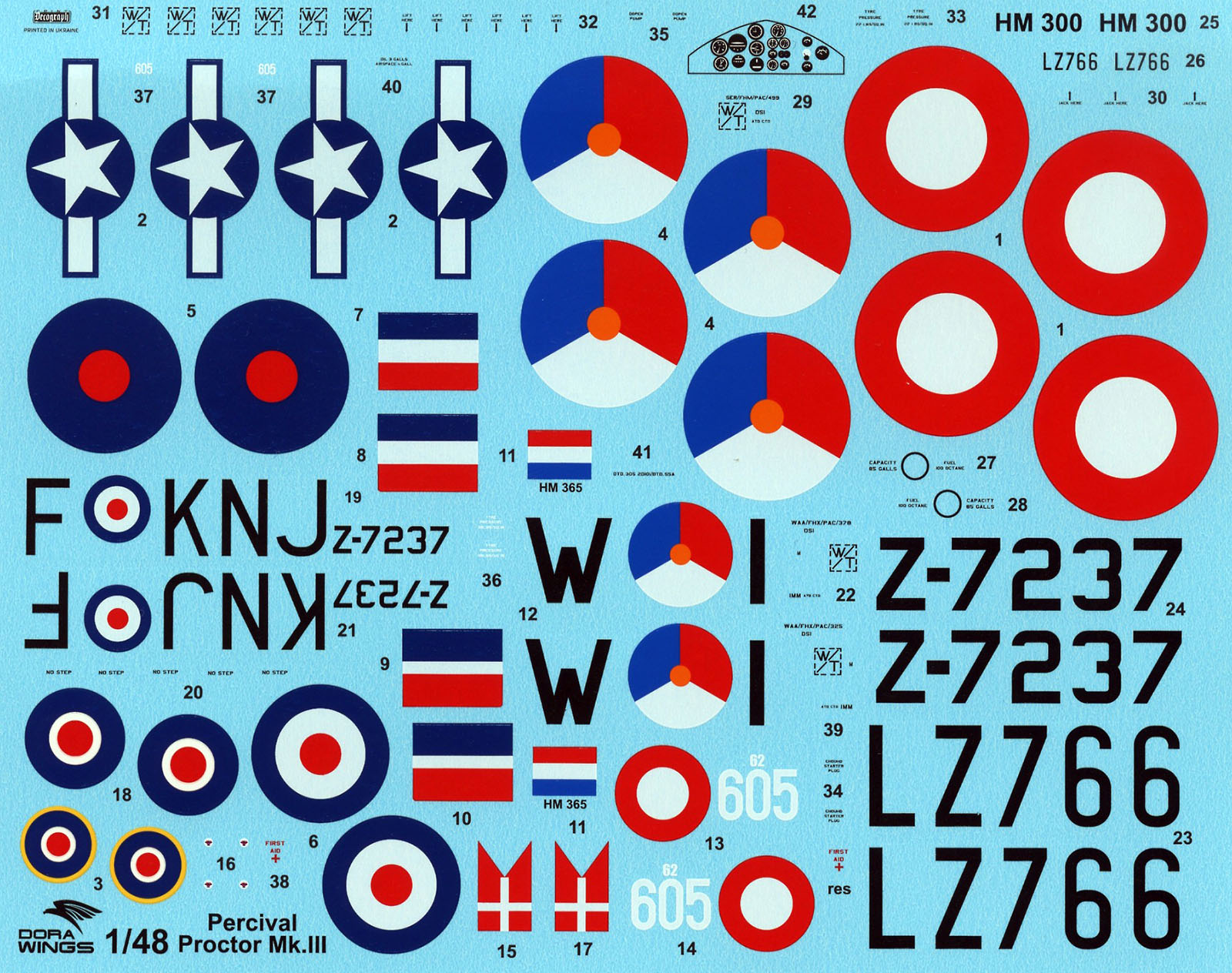 Dora Wings 48006 1/48 Percival Proctor Mk.III Parts Image 09