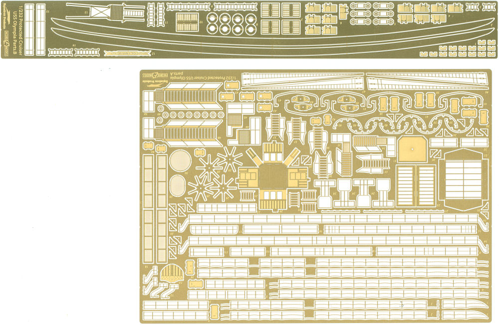 Encore Models 85001 1/232 Protected Cruiser USS Olympia Parts Image 07