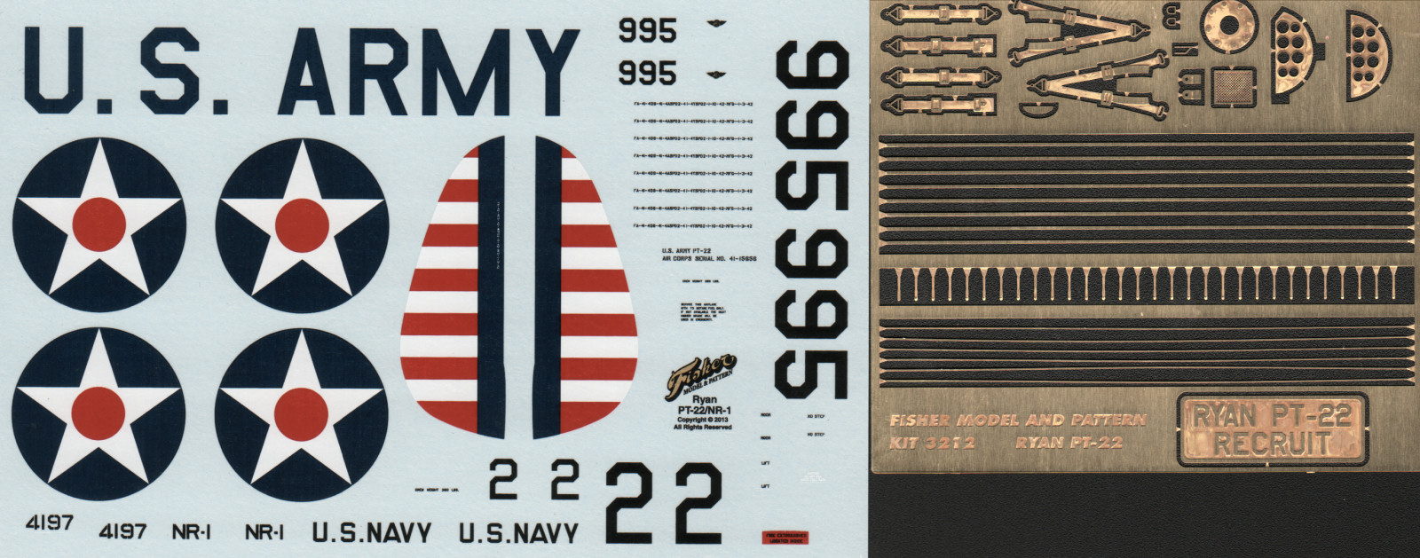 Fisher Model and Pattern 3211 1/32 Ryan PT-22/NR-1 Recruit Parts Image 08