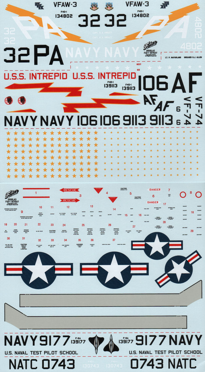 Fisher Model and Pattern 3212 1/32 Douglas F4D-1 Skyray Parts Image 10