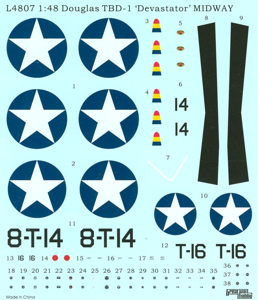 Great Wall Hobby 4807 1/48 TBD-1 Devastator Parts Image 06