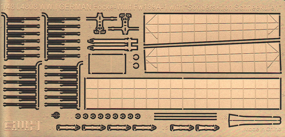 Great Wall Hobby 4808 1/48 Focke Wulf Fw 189A-1 mit Sonderaktion Schneekufen Parts Image 04
